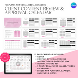 Client Content Review & Approval Calendar Canva Template