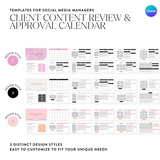 Client Content Review & Approval Calendar Canva Template