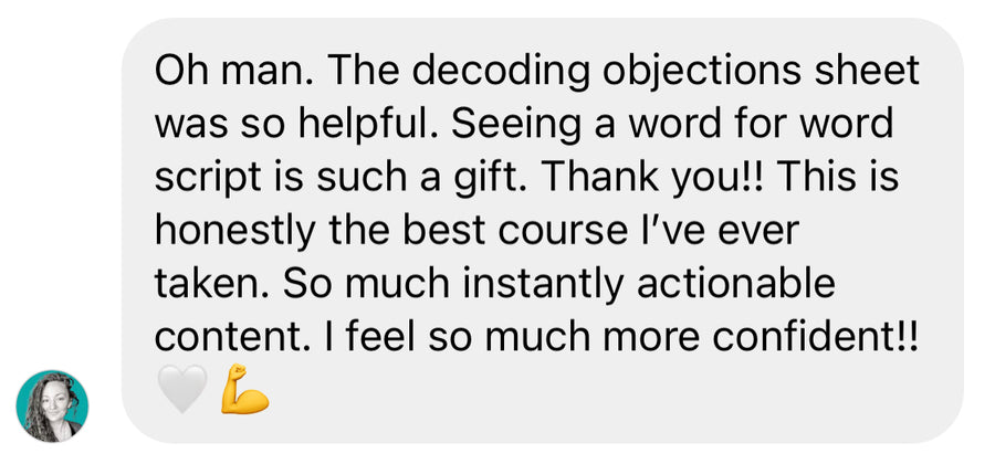 Customer testimonial screenshot