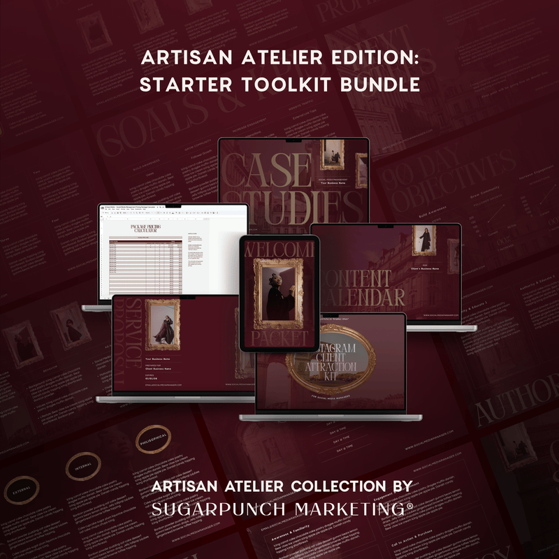 Artisan Atelier Edition: Ultimate Social Media Manager Starter Toolkit Bundle - Sugarpunch Marketing