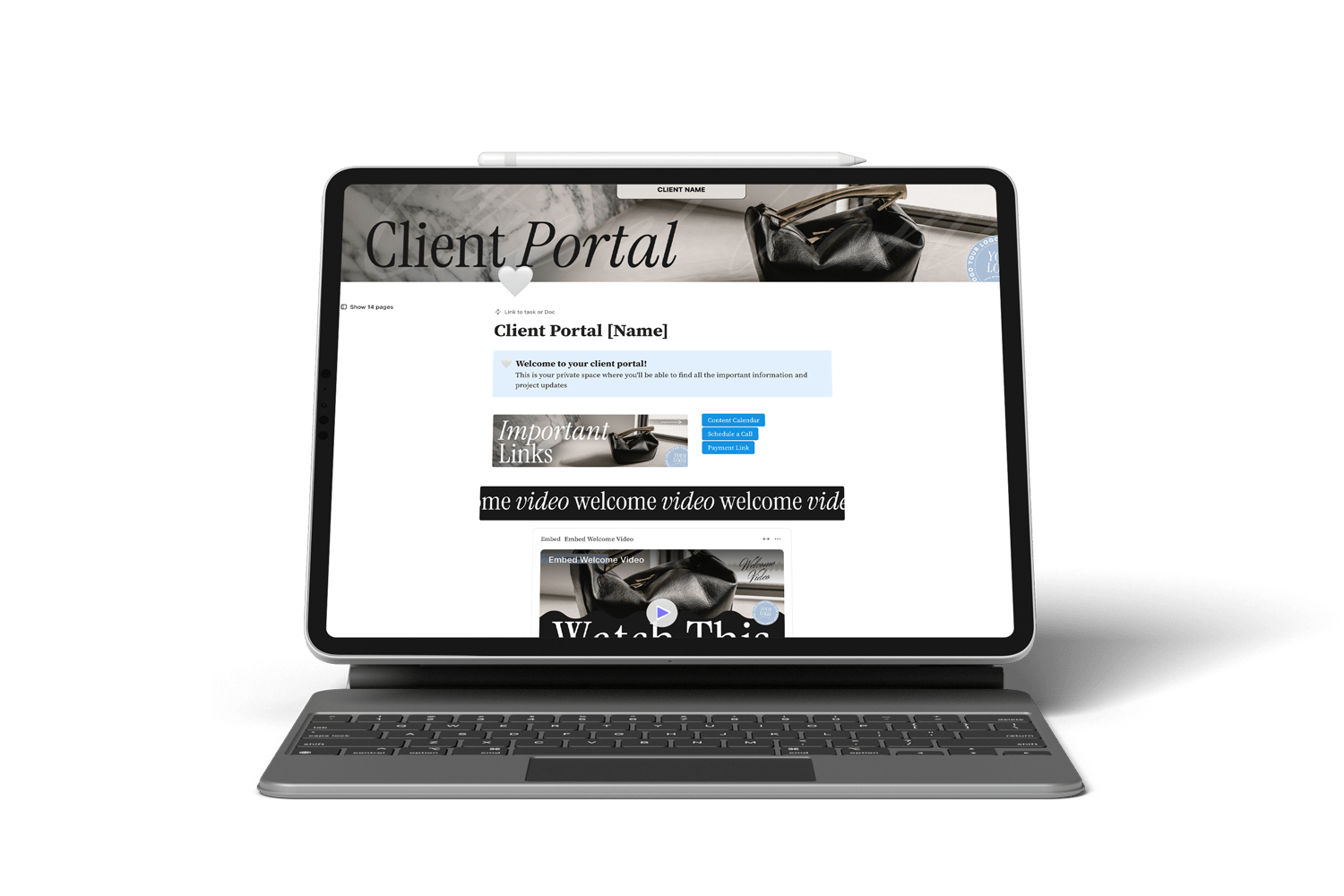 City Signatures Edition: ClickUp Doc Private Client Portal Template - Sugarpunch Marketing