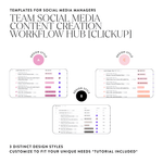 ClickUp for Teams: Social Media Content Creation Workflow Hub - Sugarpunch Marketing