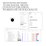 ClickUp for Teams: Social Media Content Creation Workflow Hub - Sugarpunch Marketing