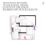 ClickUp for Teams: Social Media Content Creation Workflow Hub - Sugarpunch Marketing
