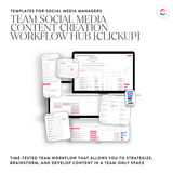 ClickUp for Teams: Social Media Content Creation Workflow Hub - Sugarpunch Marketing
