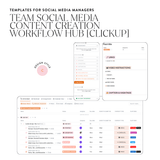ClickUp for Teams: Social Media Content Creation Workflow Hub - Sugarpunch Marketing