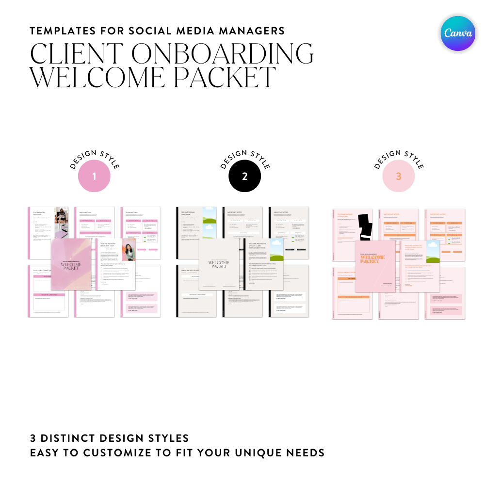 Client Onboarding Welcome Packet Canva Template - Sugarpunch Marketing