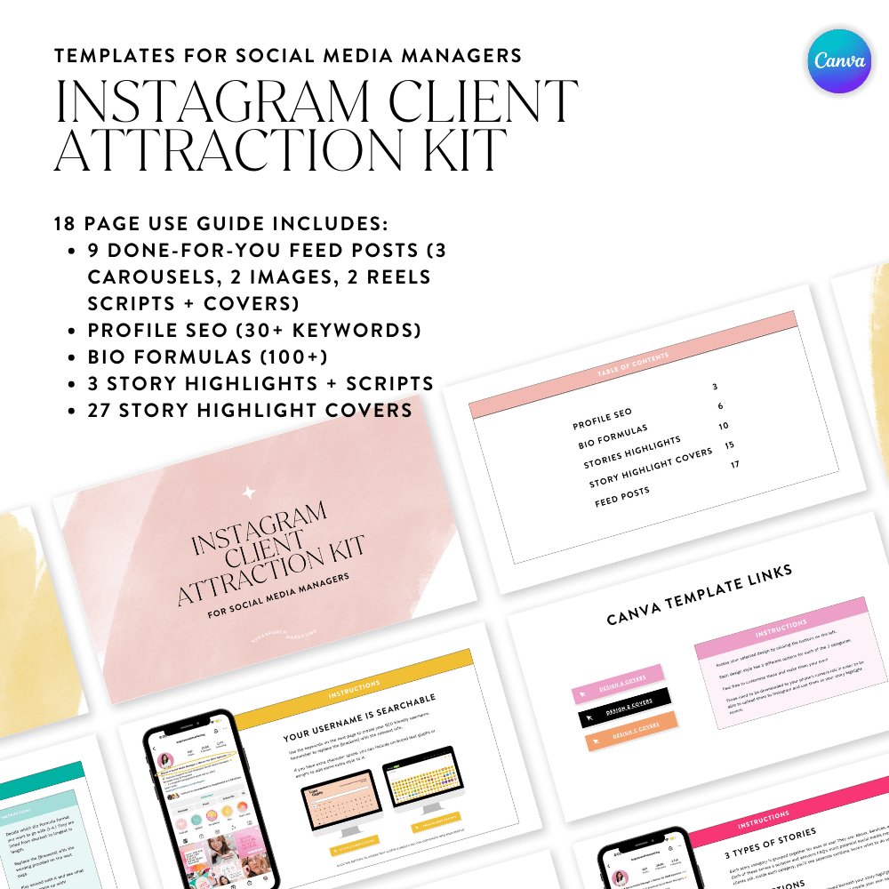 Instagram SMM Client Attraction Kit - Sugarpunch Marketing