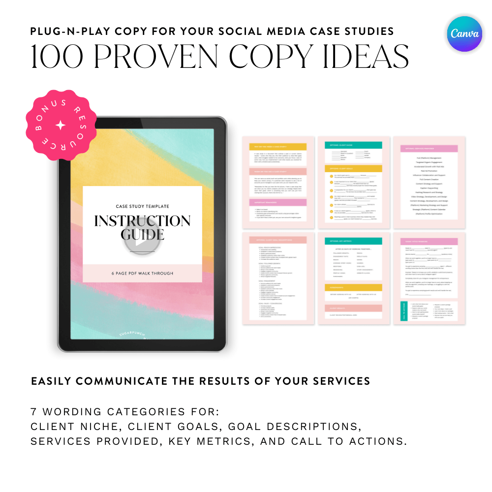 Social Media Case Study Template - Sugarpunch Marketing