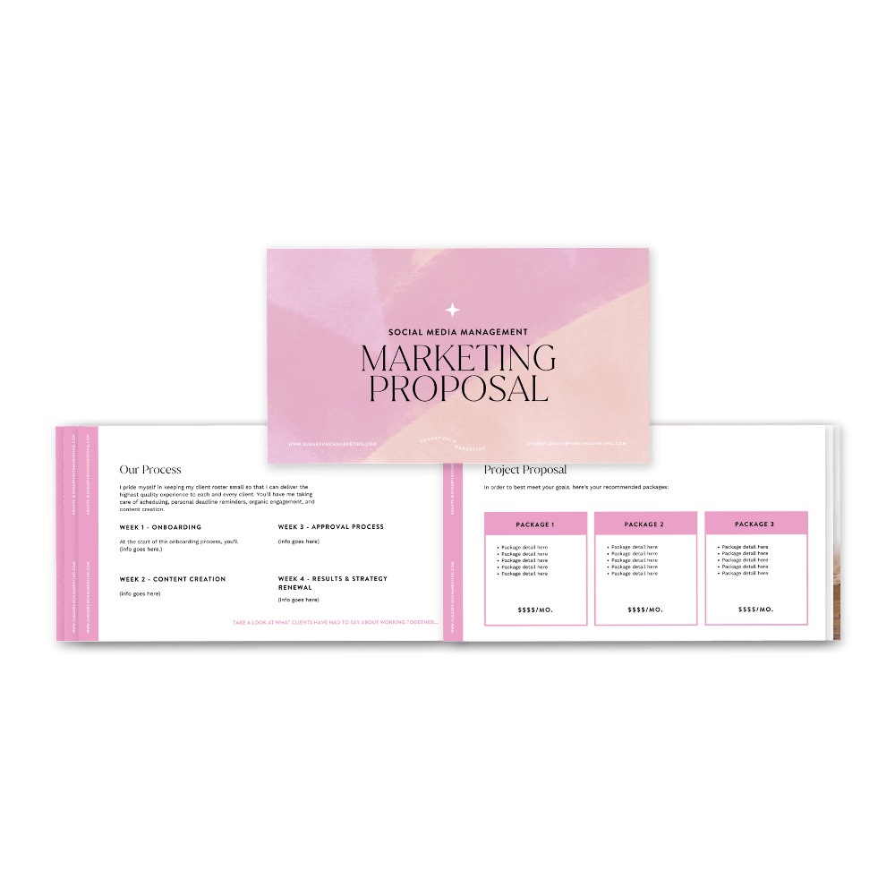 Social Media Marketing Proposal Canva Template - Sugarpunch Marketing