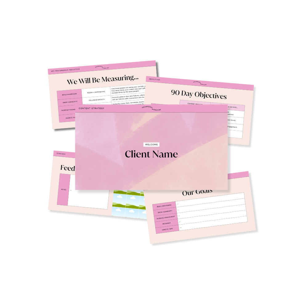 Social Media Strategy Presentation Template - Sugarpunch Marketing