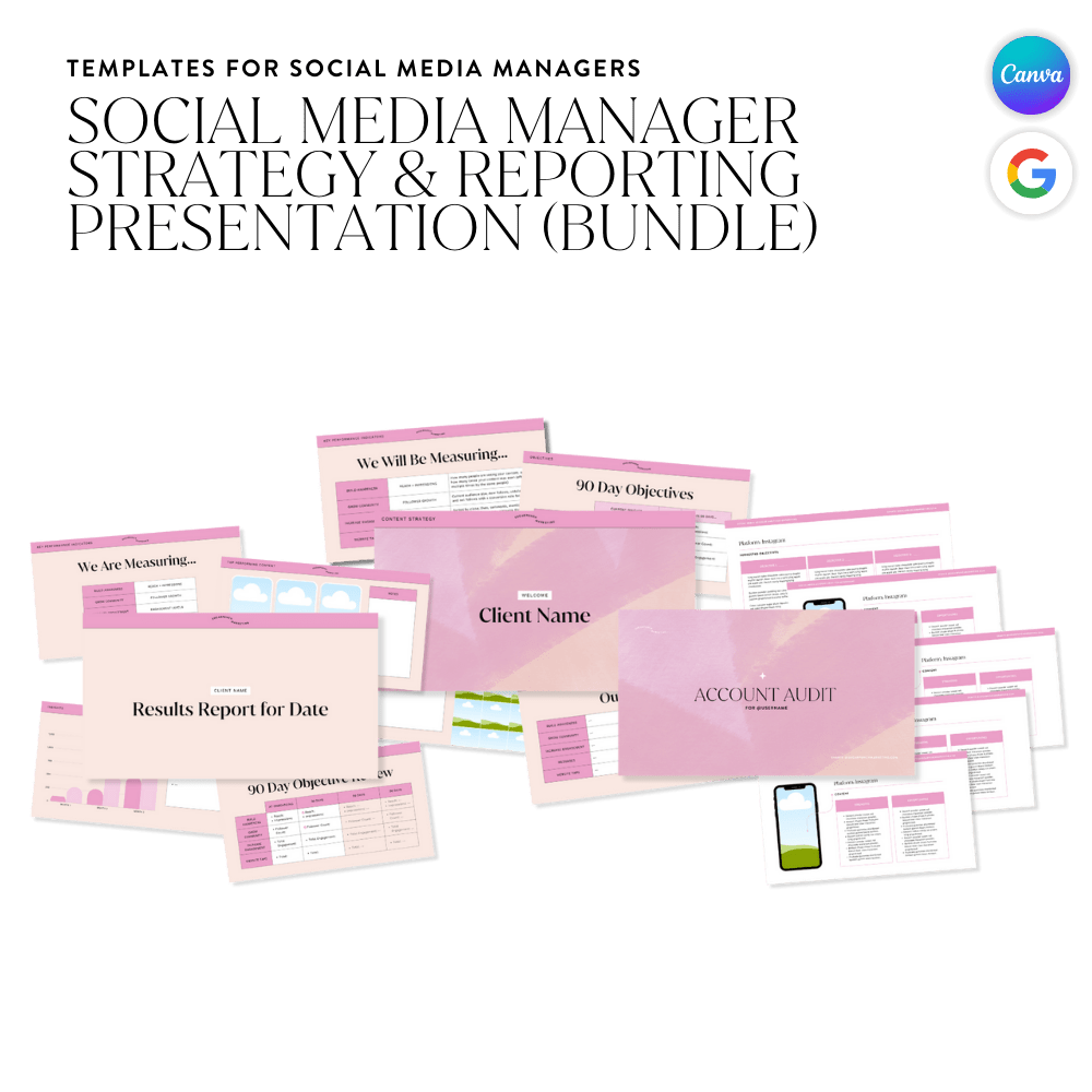 Social Media Strategy Service Template Bundle - Sugarpunch Marketing